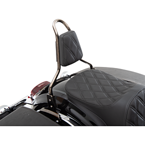 Sissy Bar Pad - Double Diamond - Black - Tapered 0822-0449
