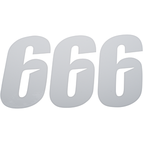 Slash Number Plate - #6 - White - 6" 45-30-6