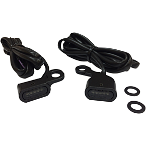 LED Handlebar Marker Lights - Black/Smoke 2040-2135