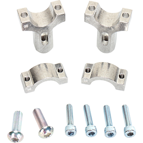 Moose Racing Silver Aluminum Handguard Clamp