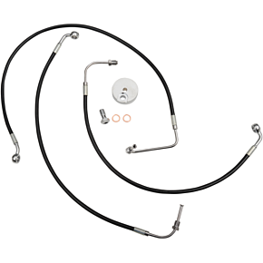 La Choppers Brake Line - 12" - 14" Ape Hanger Handlebars - Black LA-8010B13B