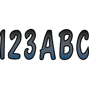 I.D. Sticker Kit - 200 Series - Metallic Blue Gradation BMBKG200