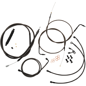 La Choppers Handlebar Cable/Brake Line Kit - 18" - 20" Ape Hanger Handlebars - Midnight LA-8122KT-19M
