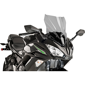 Puig Hi-Tech Parts Race Windscreen - Smoke - Kawasaki - 9711H
