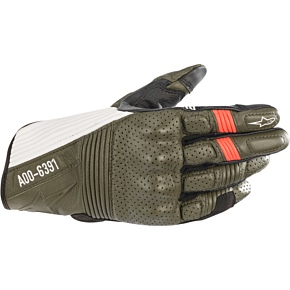 Kei Gloves - Forest/Black/White/Fluo Red - Medium 3566221-6123-M