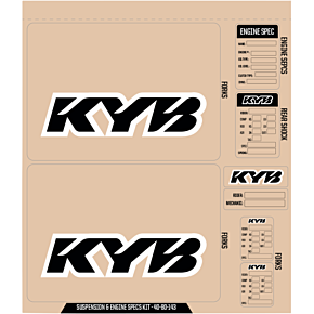 KYB Decal Kit - Black 40-80-143