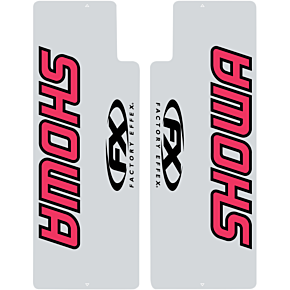 Fork Shield Decal - Upper - Showa - Red 02-8515