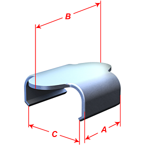 Flat Track Clips - 1.640" Total Length - 10 Pack AFT120107