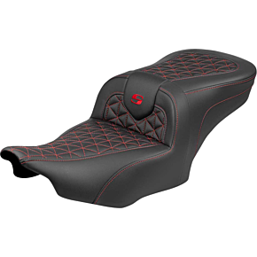 Roadsofa™ Seat - without Backrest - Red Stitch - FLH/FLT '23-'25 823-07-21004