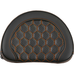 RoadSofa™ Sissy Bar Pad - Honeycomb - Orange Stitching 051319003