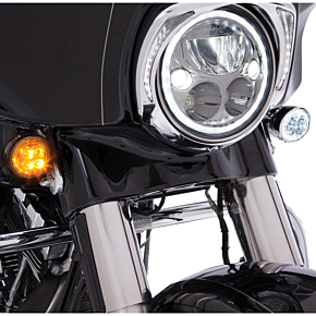 Ciro Front Signal Light Inserts - Chrome - Amber Lens 45400