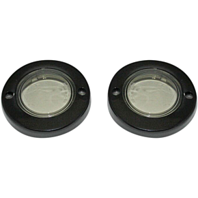Custom Dynamics ProBEAM® Flat Bezel Turn Signal Adapters - Black/Smoke PB-FLAT-BEZ-BS