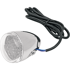 Turn Signal - Red LED - Chrome/Clear 8887C-LED-R