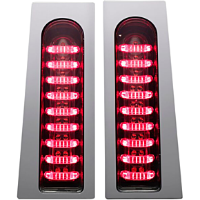Custom Dynamics Saddlebag Lights -  Smoke - Chrome PB-FILL-S-C