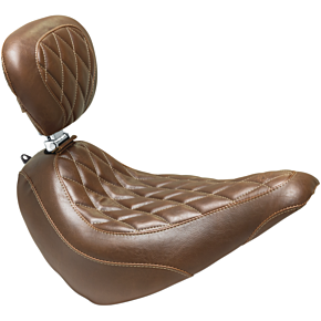 Seat - Wide Tripper™ Solo - with Backrest - Diamond - Brown 83052