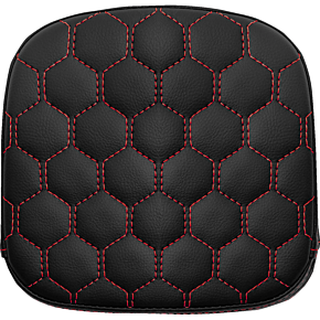 Sissy Bar Pad - Honeycomb - Red Stitching 040749RED
