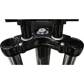 La Choppers Flush-Mount Fork Cap - Gloss Black Powder Coat - 39 mm LA-7504-39B