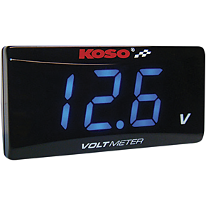 Super Slim Volt Meter - Blue Digits - 2.22" W x 1.06" H x 0.43" D BA024B00
