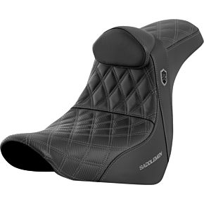 Pro Series SDC Performance Seat - w/ Backrest - Gray Stitch - FL/FX '18-'23 SC81829GRERT