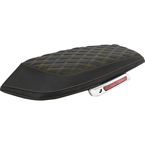 Saddlebag Lid Covers - Lattice - Gold Stitch - FLH/FLT '23-'25 L870-23-18407