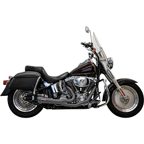 2-into-1 Ripper Exhaust System - Short - Black - Twin Cam Softails 1S6B