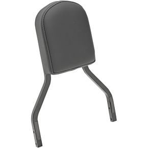 Sissy Bar Pad - Short - Smooth - Black W/Solar Reflective Leather Top Stitch 0822-0299