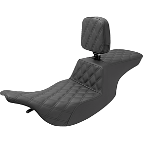 Tour Step-Up Seat - Rider Backrest - Full Lattice Stitch - FL '97-'07 897-07-195BR
