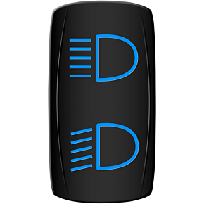 Moose Racing Rocker Switch - Hi/Lo Beam - Blue