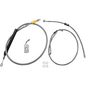 Handlebar Cable/Brake Line Kit  - 15" - 17" Ape Hanger Handlebars - Stainless Steel LA-8155KT-16