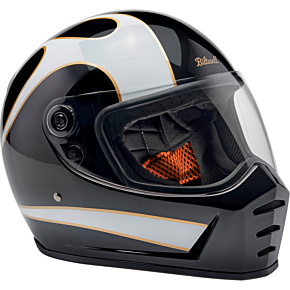 Lane Splitter Helmet - Gloss Black/White Flames - XL 1004-570-505