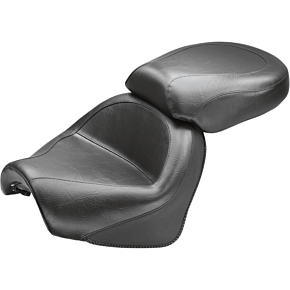 Seat - Vintage - Wide - Touring - Without Driver Backrest - Two-Piece - Smooth - Black - Suzuki 75811