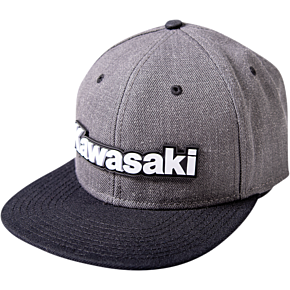 Kawasaki Bold Snapback Hat - Charcoal/Black 24-86100