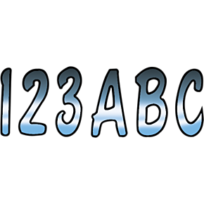 I.D. Sticker Kit - 200 Series - Blue Gradation CHBKG200