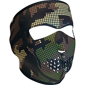Neoprene Full-Face Mask - Digi Woodland Camo Skull WNFM593