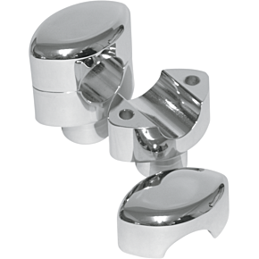 La Choppers Risers - Hefty Smooth - 1-1/2" - Chrome LA-7406-01