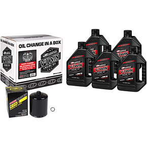Maxima Racing Oil Quick Change M8 Synthetic 20W-50 Oil Change Kit - Black Filter 90-129015PB