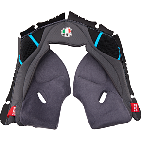 Pista GP RR Cheek Pads - Gray/Cyan - 2XL 201850005623G2X
