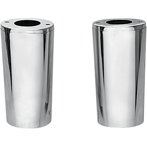 Fork Slider Covers - Chrome - Smooth - Extended +2" (8.5") 0411-0012
