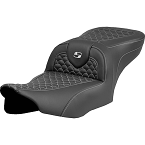 Roadsofa™ Seat - Dragon Scale Stitch - Silver Stitch - w/o Backrest - FLTR/FLHX '23-'24 823-07-20805