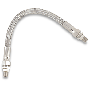 Oil Line with Fittings - Stainless Steel - 9" 0711-0044