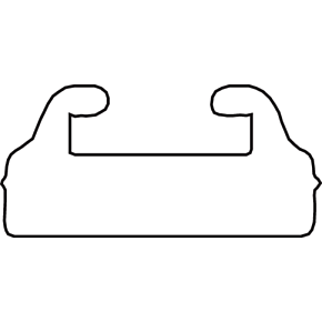 【pam】 Red Replacement Slide - UHMW - Profile 21 - Length 51.50