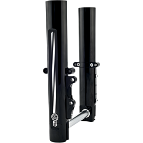 Performance Machine Pm Lower Fork Leg Kit - Single Disc - Contrast Cut - Black/Silver - '14-'20 FL 0208-2097-BM