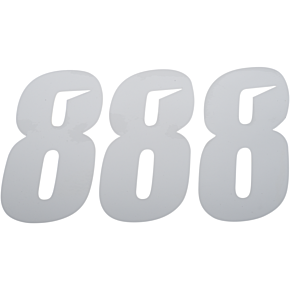 Slash Number Plate - #8 - White - 7" 45-32-8