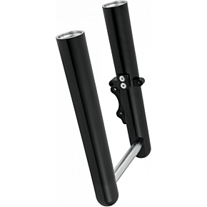 Fork Legs - Black Anodized - Hot Legs - Custom Single Disc - Smooth - '00-'06 FLST 06-555