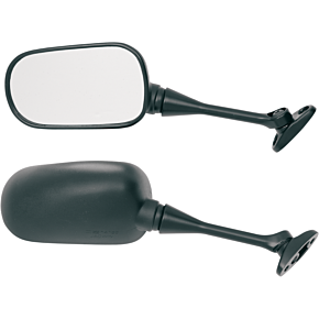 Parts Unlimited Mirror - Black - Left - 0640-0125