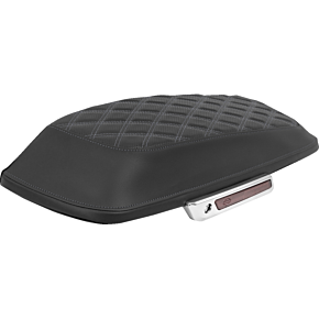 Saddlebag Lid Covers - Lattice - Silver Stitch - FLH/FLT '14-'25 L870-14-18405