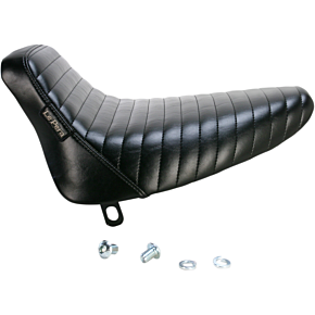 Bare Bones Solo Seat - Pleated - Black - Softail LN-007PT