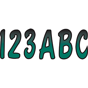I.D. Sticker Kit - 200 Series - Teal Gradation TEBKG200