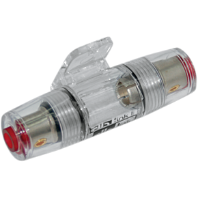 Power Single Nickel Plated 4/8 Gauge In Line Fuse Holder