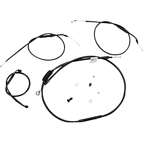 BURLY BRAND Handlebar Cable and Brake Line Kit - Extended - Sportsters - Tracker/Scrambler Handlebars - ABS B30-1272